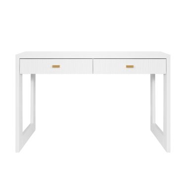 Two Drawer Desk In White