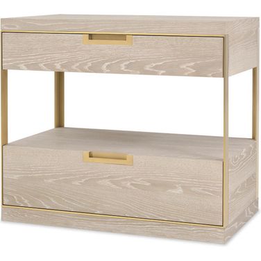 Two Drawer Nightstand In Sand