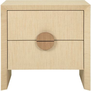 Two Drawer Side Table In Brown