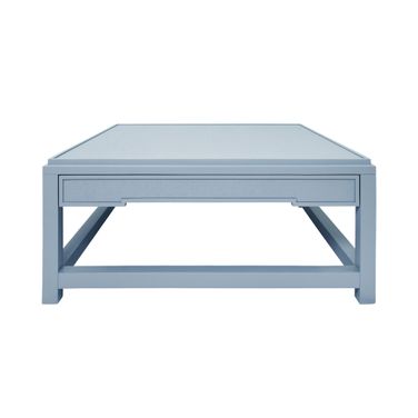 Two Hidden Drawer Coffee Table In Blue