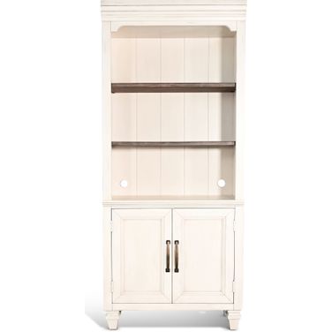 Two-Tone Wood Bookcase In White