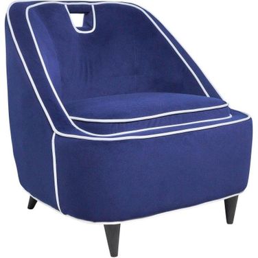 Two-Toned Accent Chair In Dark Blue