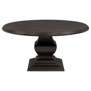 Twyla 60-Inch Round Wood Dining Room Table In Dark Cocoa