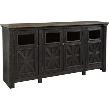 Tyler Creek Black and Gray Extra Large TV Stand