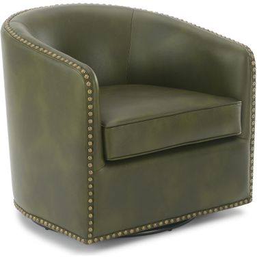 Tyler Swivel Arm Chair In Green