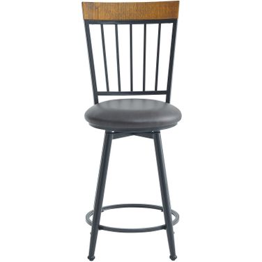 Tyler Swivel Counter Chair Set of 2 In Gray