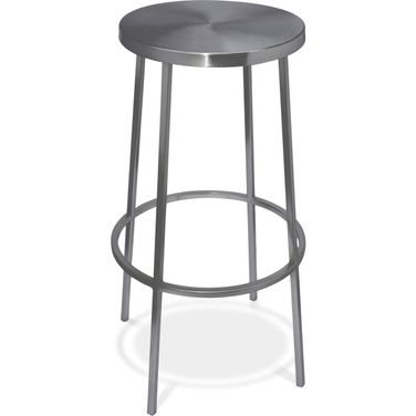Tyson Iron Bar Stool In Silver