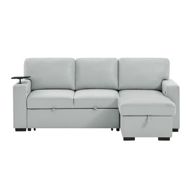 U0212 Blanche Pull Out Sofa Bed In Silver