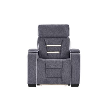 U1895 Power Recliner with IS and LED In Dark Grey
