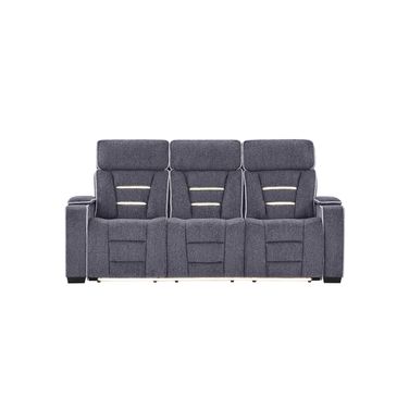 U1895 Power Reclining Sofa with IS and LED In Dark Grey