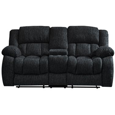 U250 Console Reclining Loveseat In Ebony