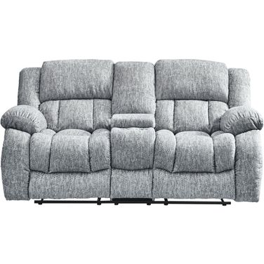 U250 Console Reclining Loveseat In Grey