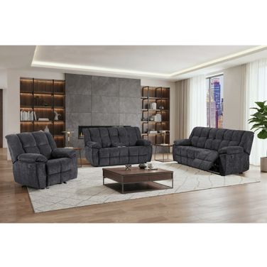 U6000 Reclining Living Room Set In Black