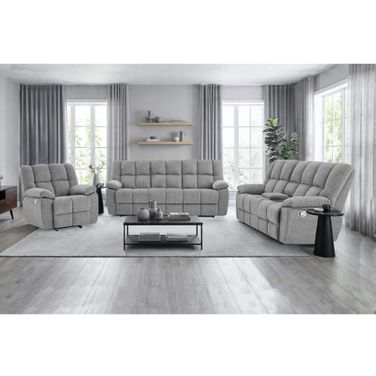 U6000 Reclining Living Room Set In Smoke