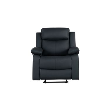 U6026 PU Glider Recliner with LED In Black