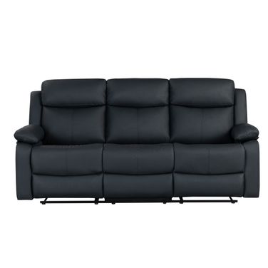 U6026 PU Reclining Sofa with LED In Black