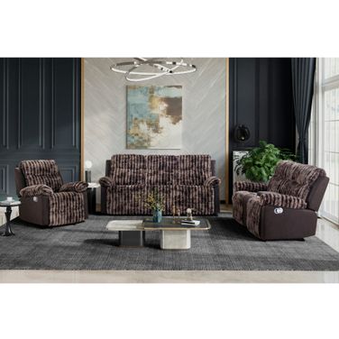 U6028 Reclining Living Room Set In Brown