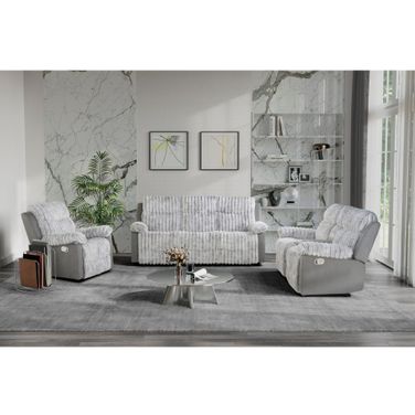 U6028 Reclining Living Room Set In Grey