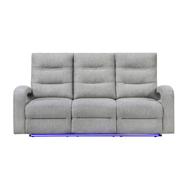 U6611 Power Reclining Sofa with LED In Dark Grey