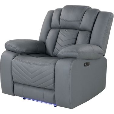 U7068 Power Recliner with LED In Grey