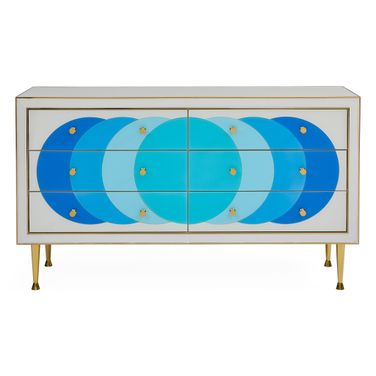 Ultramarine Credenza In Multi Blue