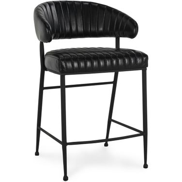 Umbria 26 Inch Counter Stool In Jet Black