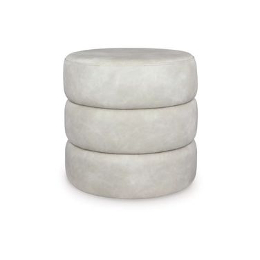Ummi Swivel Accent Ottoman In Bone