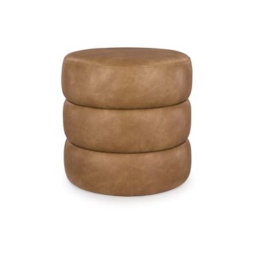Ummi Swivel Accent Ottoman In Caramel