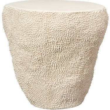 Uni Fiber Glass Large Side Table In Cream White