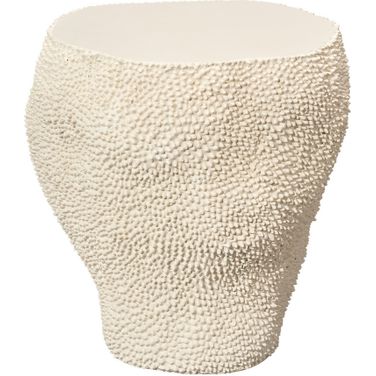 Uni Fiber Glass Small Side Table In Cream White