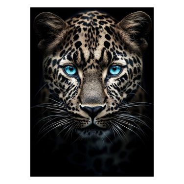 Untamed Look In To My Eyes Frameless Tempered Glass Wall Art In Multi