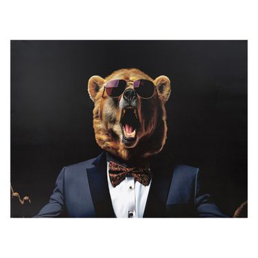 Untamed Urbane Roar Canvas Wall Art In Multi