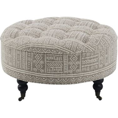 Upendo Ottoman with Caster In Gray
