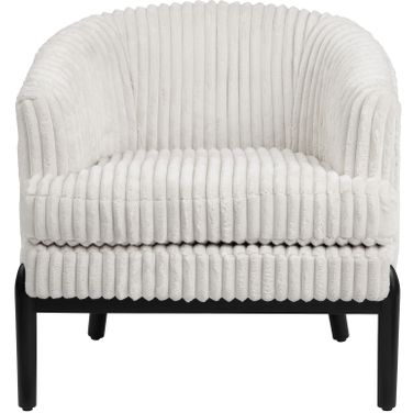 Upholstered Accent Chair In Black and White