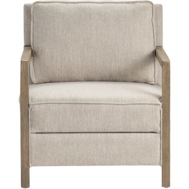 Upholstered Accent Chair In Brown and Beige