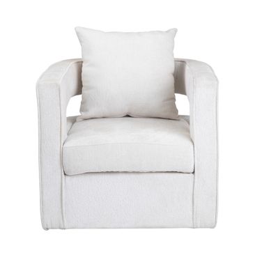 Upholstered Accent Chair In White