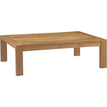 Upland Outdoor Patio Wood Coffee Table In Natural
