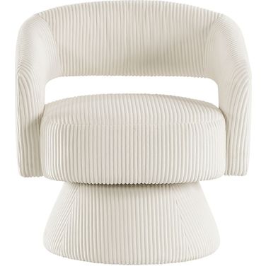 Upton Swivel Chair In Beige