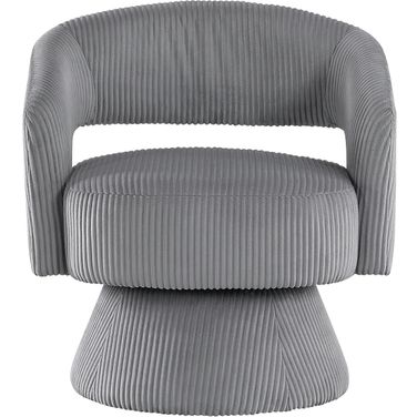 Upton Swivel Chair In Dark Gray
