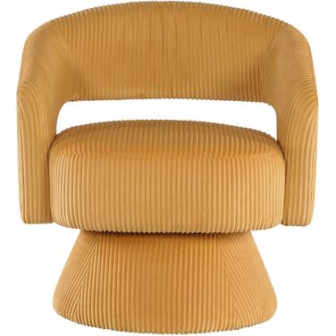 Upton Swivel Chair In Yellow