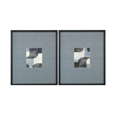Urban Bound Framed Print Set of 2 In Matte Black