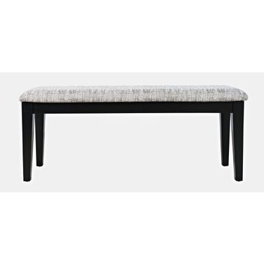 Urban Icon 45 Inch Upholstered Dining Bench In Black
