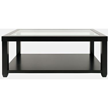 Urban Icon Rectangular Glass Inlay Coffee Table In Black