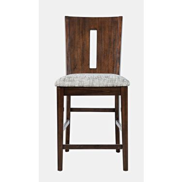 Urban Icon Slotback Upholstered Counter Stool Set of 2 In Merlot