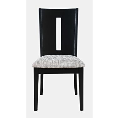 Urban Icon Slotback Upholstered Dining Chair Set of 2 In Black