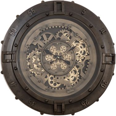 Urban Loft Gears Wall Clock In Aged Bronze
