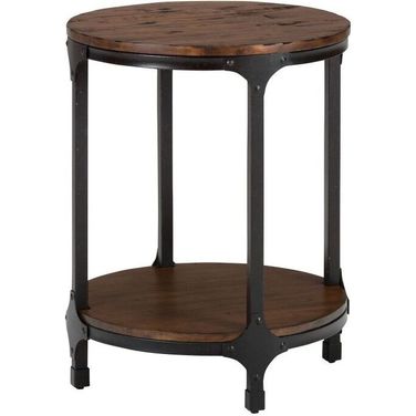 Urban Round Chairside Table In Light Brown