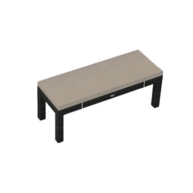 Urbana 2-Seater Dining Bench In Canvas Flax and Coffee Bean