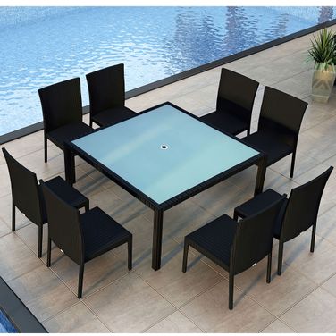 Urbana 9 Piece Square Dining Set In Coffee Bean