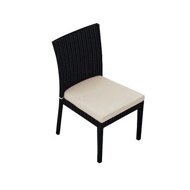 Urbana Dining Side Chair In Canvas Flax and Coffee Bean